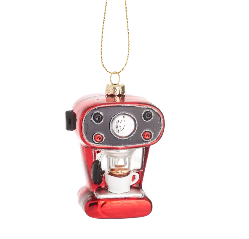 Weihnachtsbaumanhänger "Kaffeemaschine" von Sass & Belle