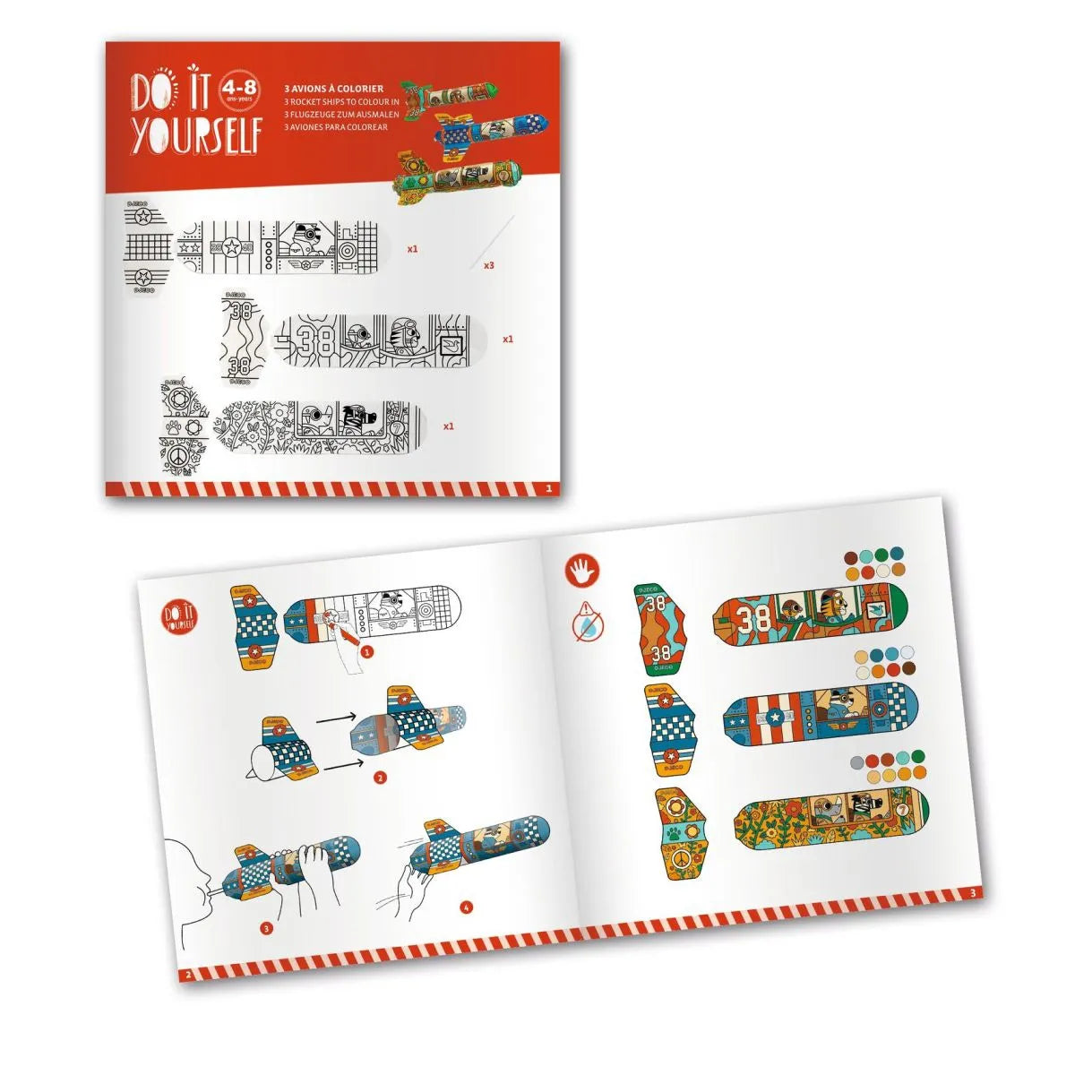 DIY Bastelset "Flugzeuge" von Djeco für Kinder ab 4 Jahren