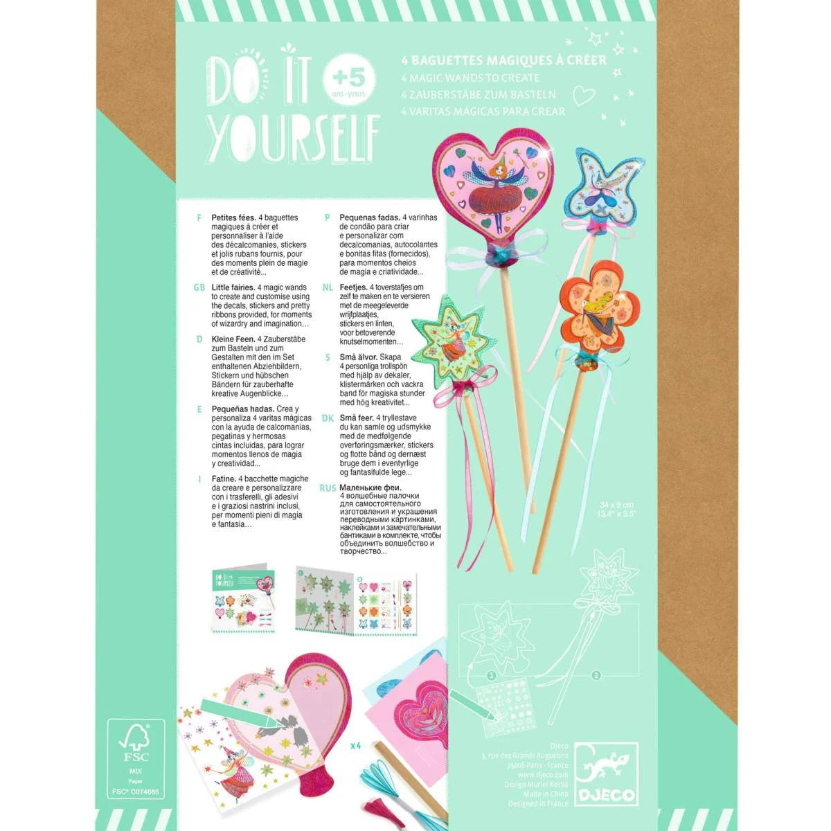 DIY-Zauberstäbe "Kleine Feen" von Djeco für Kinder ab 5 Jahren