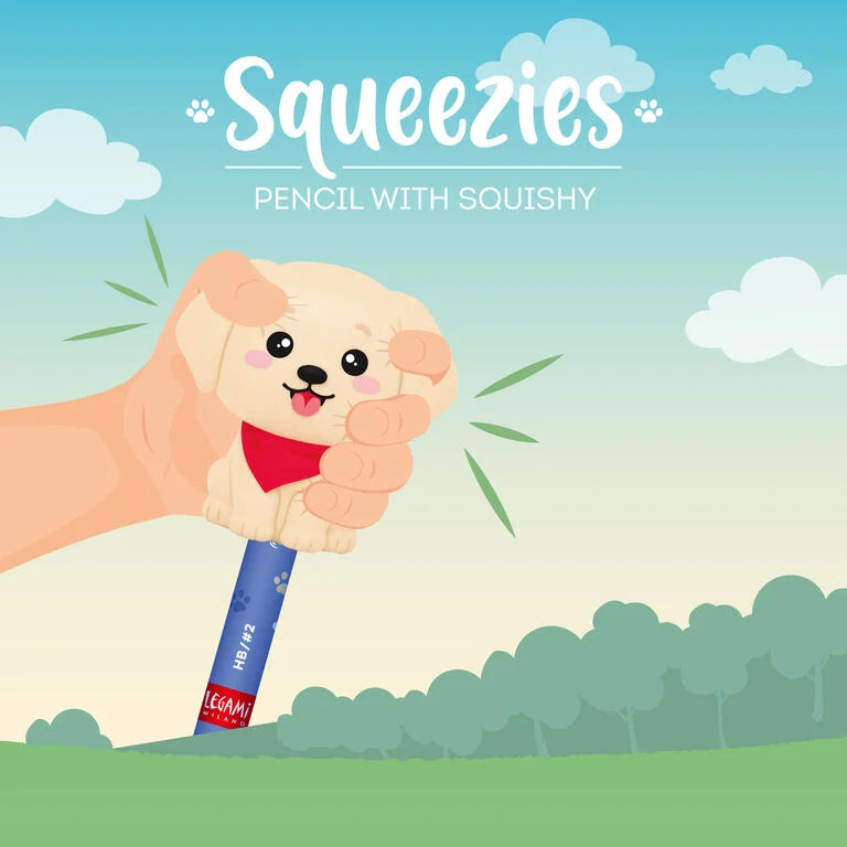 Squeezies Anti-Stress-Bleistift "Golden" mit Hunde-Motiv von Legami