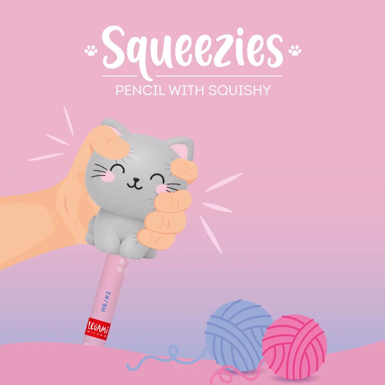 Squeezies Anti-Stress-Bleistift "Kitty" mit Katzen-Motiv von Legami