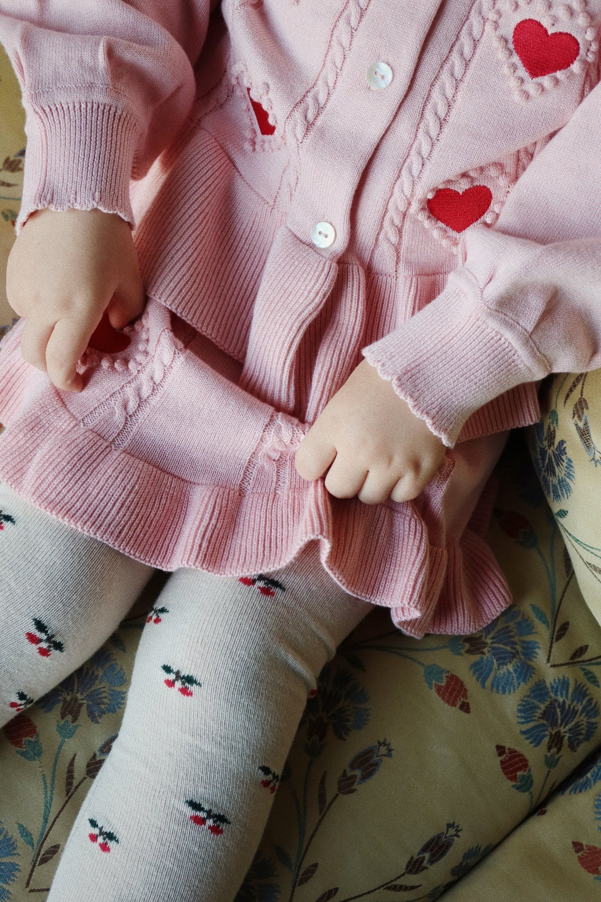 Strumpfhosen-Set "Cherry" mit Kirschmuster von Konges Slojd, verschiedene Größen