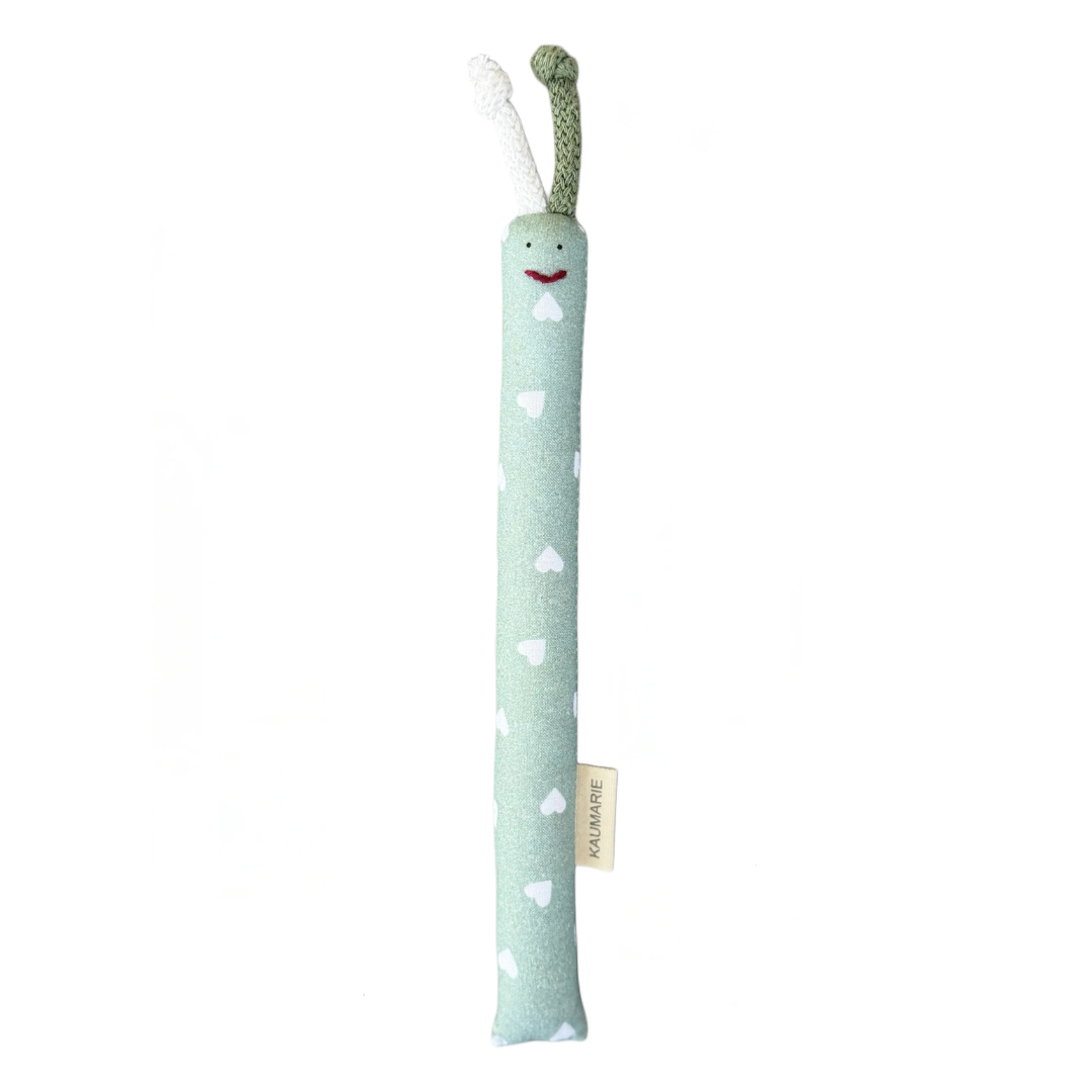 Die Zahnungshilfe Kaumarie ist die beliebte Alternative zum Beissring. Sie hilft Babys ab Geburt beim Greifen und Zahnen. Man kann sie einfach in der Waschmaschine waschen.