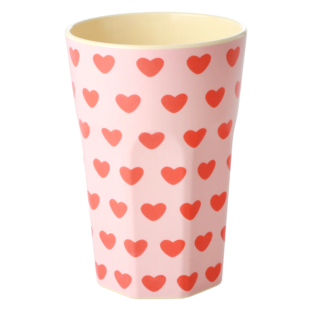 Großer Becher "Hearts" von Rice, 400ml