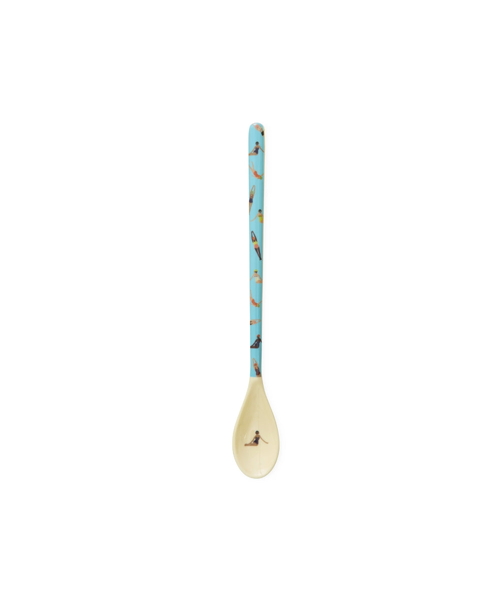 Grote latte lepel met "Retro Swimster" motief van Rice