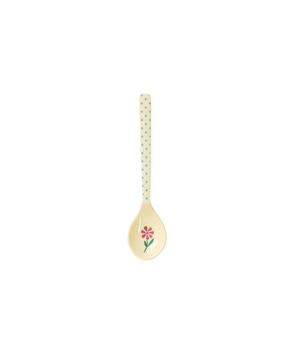 Small spoon with "Dots and Flowers" design by Rice