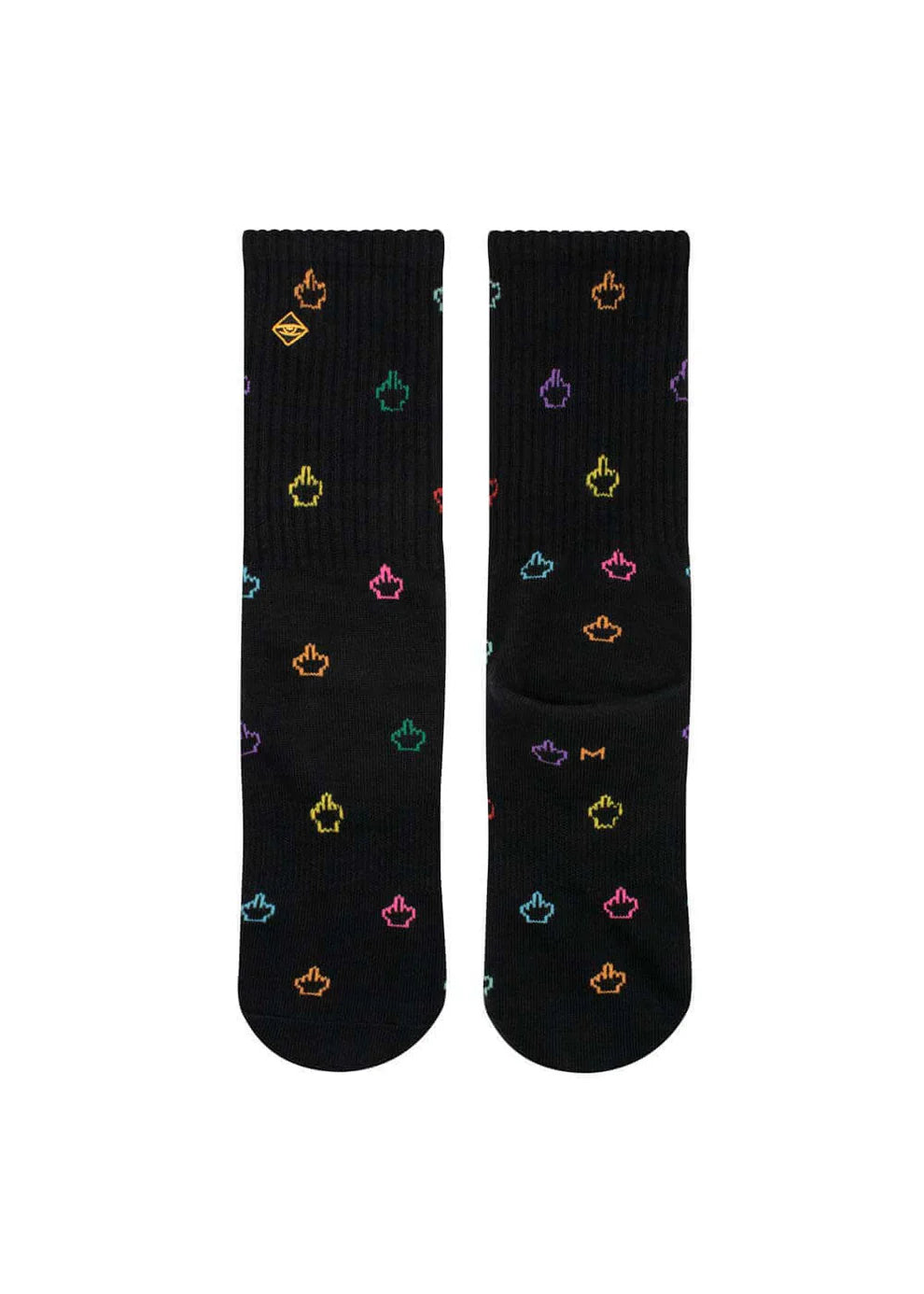 Have a nice day - Schwarze Tennissocken mit Mittelfingern von J. Clay für Frauen und Männer
