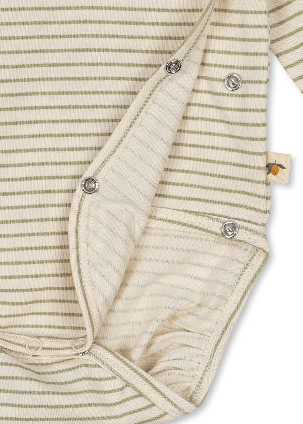 Gestreifter Wickelbody "Tea Stripe" mit kleiner Zitrone von Konges Slojd, verschiedene Größen