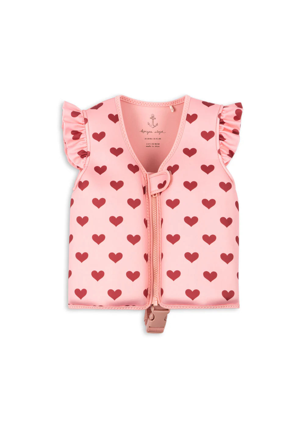 Rosa Schwimmweste "Amour Pink" mit Herz-Motiv von Konges Slojd