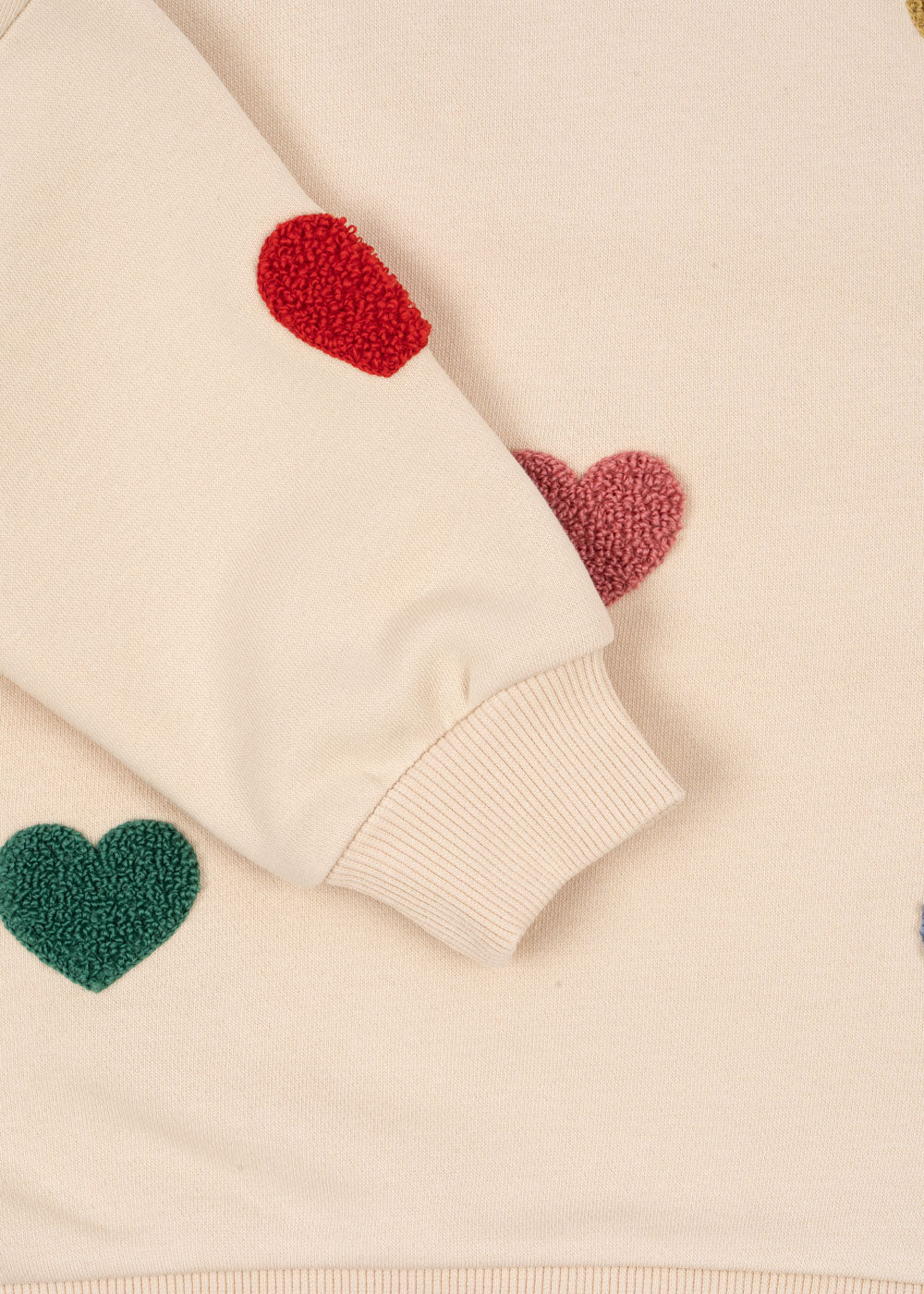 Lou Pullover "Multi Heart" mit buntem Herz-Motiv von Konges Slojd