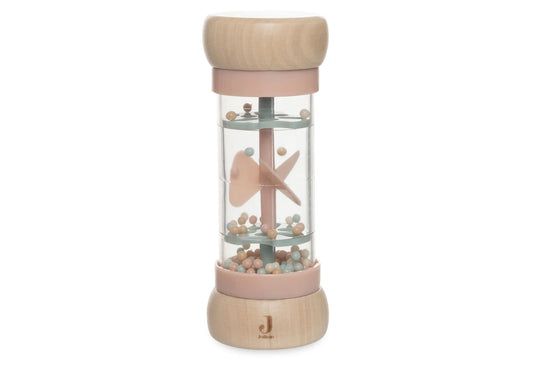 Der Regenmacher "Lovely Birds" in rosa ist eine schöne Spielidee für Kinder ab 3 Monaten. Er macht sanfte Geräusche und wird so zum spannendem Spielzeug.