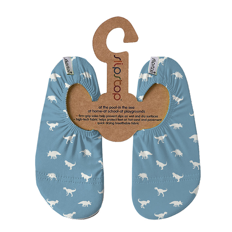 Slip Stop Schuhe "Dino Petrol Soft" mit Dinomotiv - perfekt für Wasser, Strand und Co.