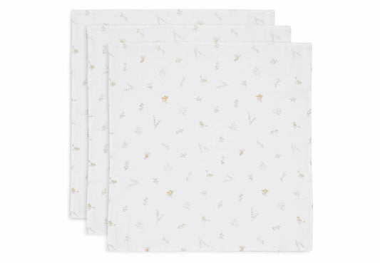 Die Spucktuecher von Lovely Birds von Jollein sind eine gute und praktische Geschenkidee zur Geburt. Sie kommen im 3er Set.