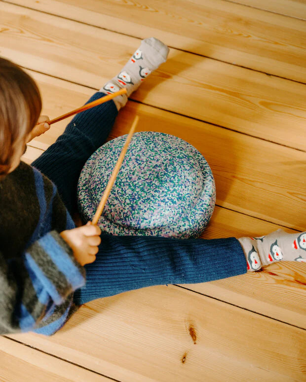 Blau gemischter Stapelstein "super cool"