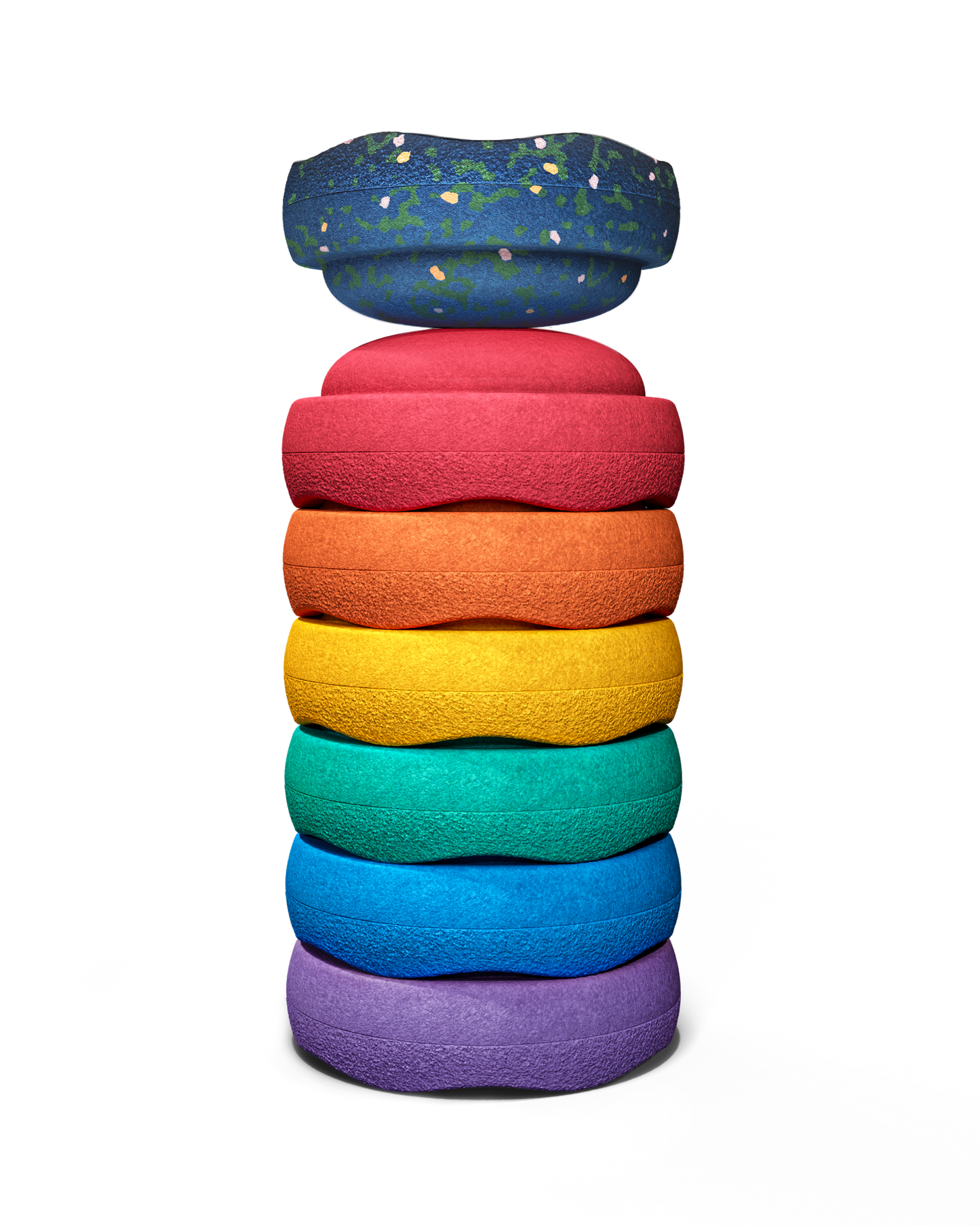 Stapelstein® Spring Special Mini Set "rainbow classic" - 6+1 Mini-Stapelsteine in klassischen Regenbogenfarben, Motorikspielzeug zur Förderung von Gleichgewicht, Kreativität und freiem Spiel