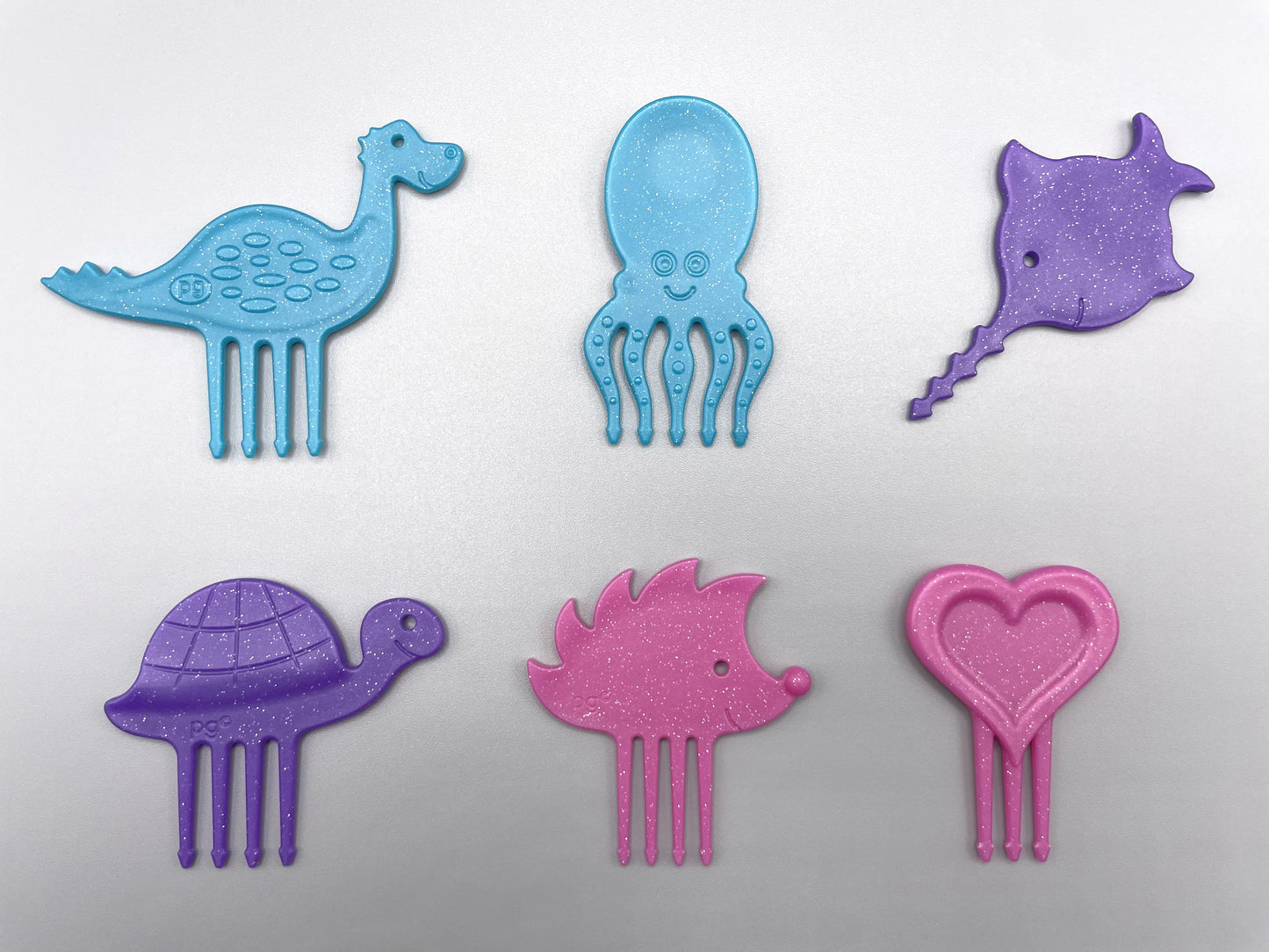 Glitter Snack Pick Set "Itzi-Glitzi-Pieksis" by Pieksi & Griffel, Set of 6