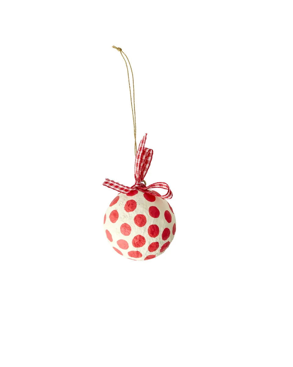RICE Weihnachtsanhänger "Rote Punkte & Schleife" - als Dekoration für den Weihnachtsbaum (Kopie)