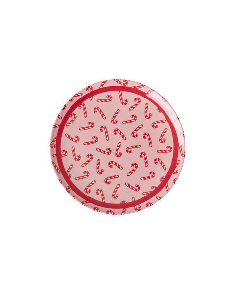 RICE Melamin-Kuchenteller Candy Cane – Small