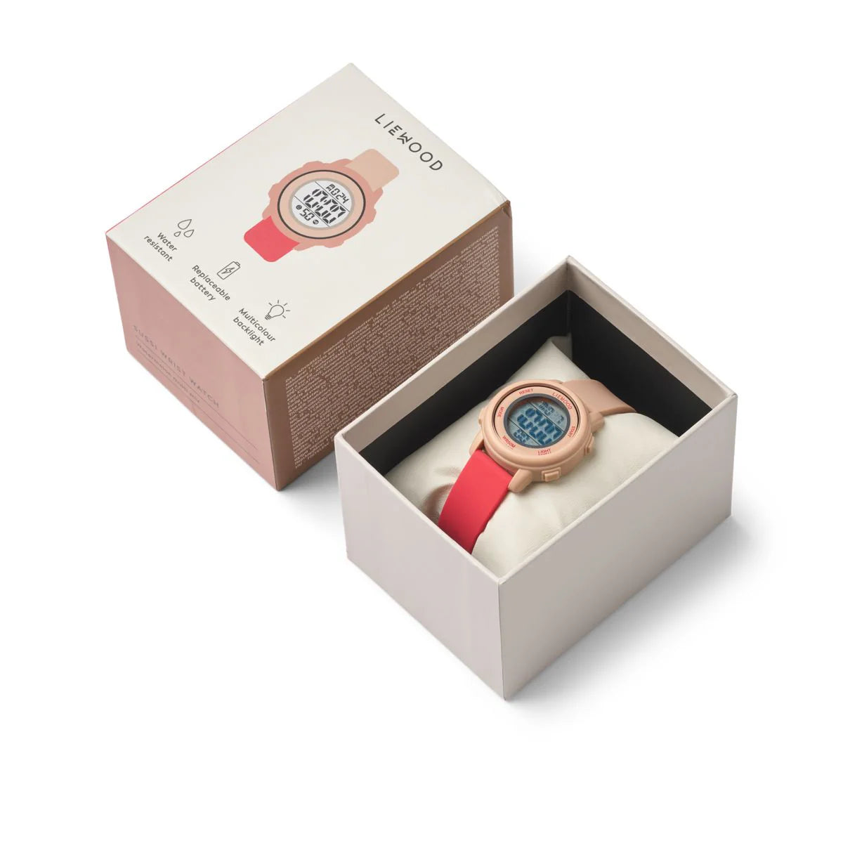 Rosa-rote Armbanduhr "Sussi Wrist Wratch" von Liewood