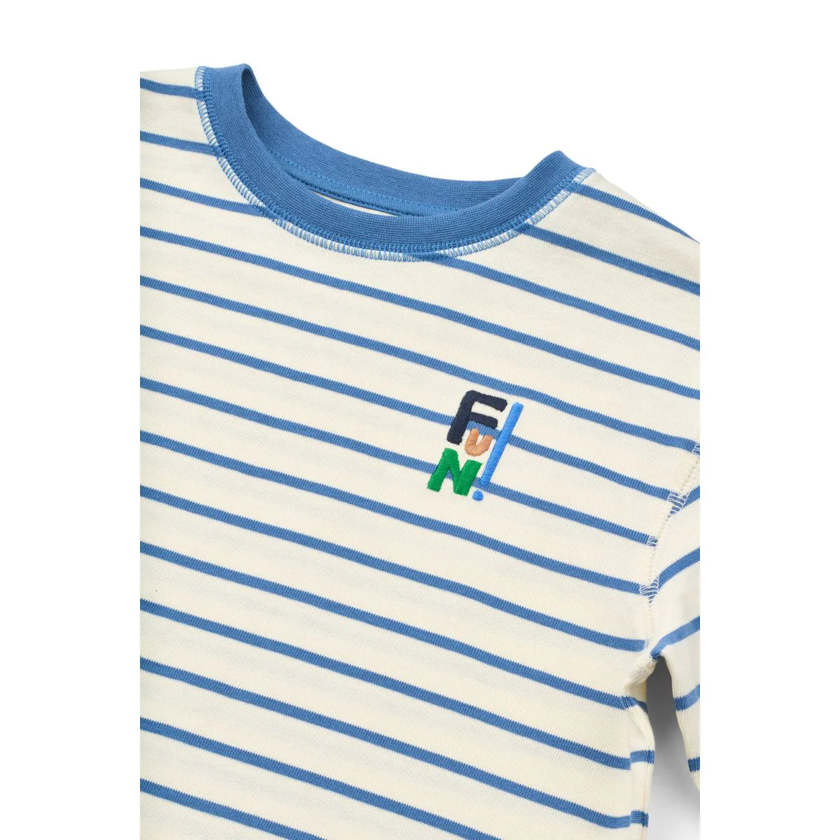 Gestreiftes Kurzarm-Shirt "Tyler" von Liewood, Riverside/Creme de la creme