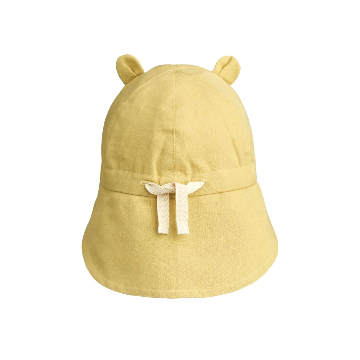 Gelber Sonnenhut aus Leinen mit Nackenschutz von Liewood, verschiedene Größen