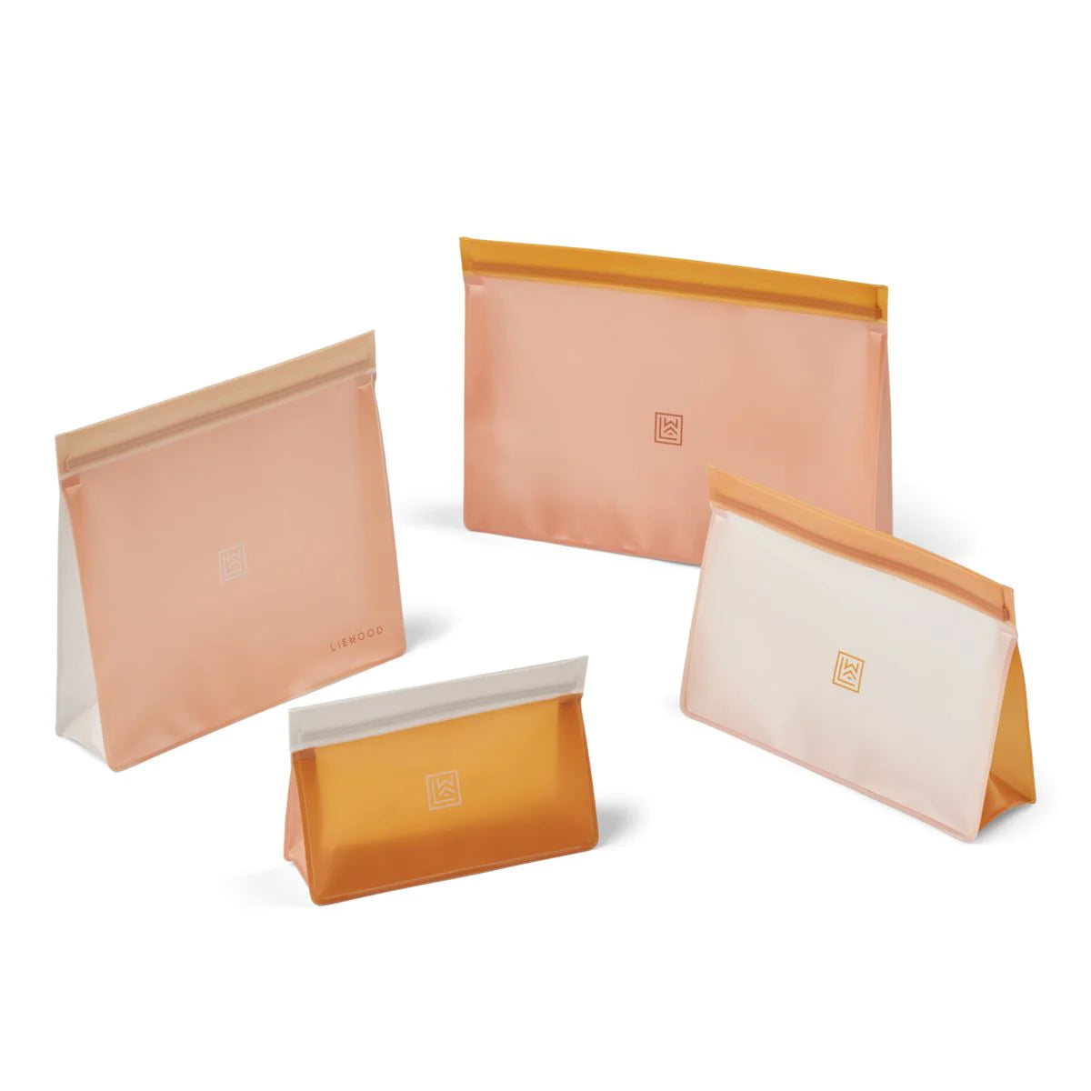 Reusable Food Bags "Keith" in pink tones by Liewood, pack of 4