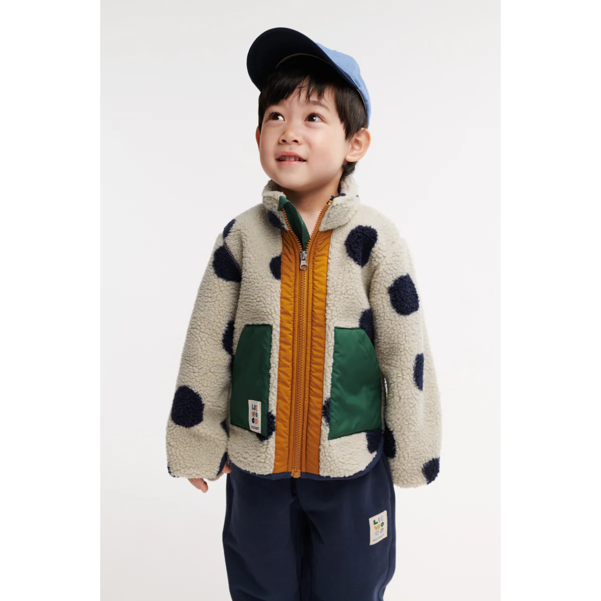 NOAM Fleecejacke "Spot Dots/Mist" von Liewood für Kinder, Gr. 80-140