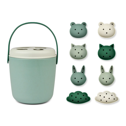 Stabiler Eimer mit Förmchen von Liewood, mintgrün