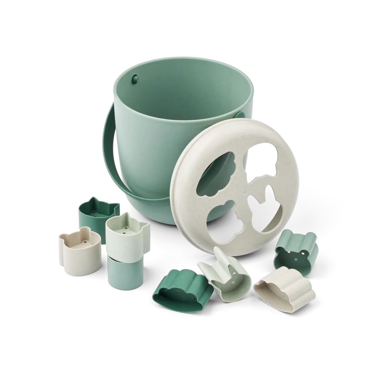 Stabiler Eimer mit Förmchen von Liewood, mintgrün