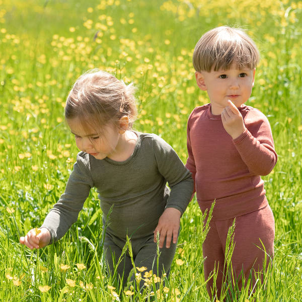 Lange Babyhose "Kupfer" aus Wolle/Seide, verschiedene Größen