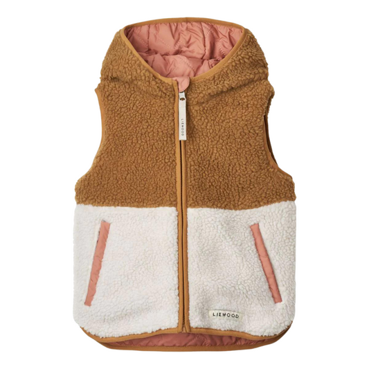 Kuschelige Wendeweste/Steppweste von Liewood, rosa