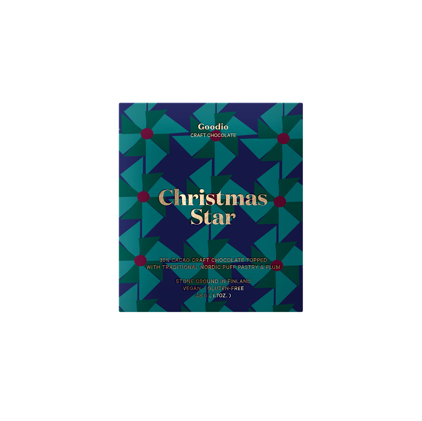 "Weihnachtsstern" Schokolade von Goodio Chocolate
