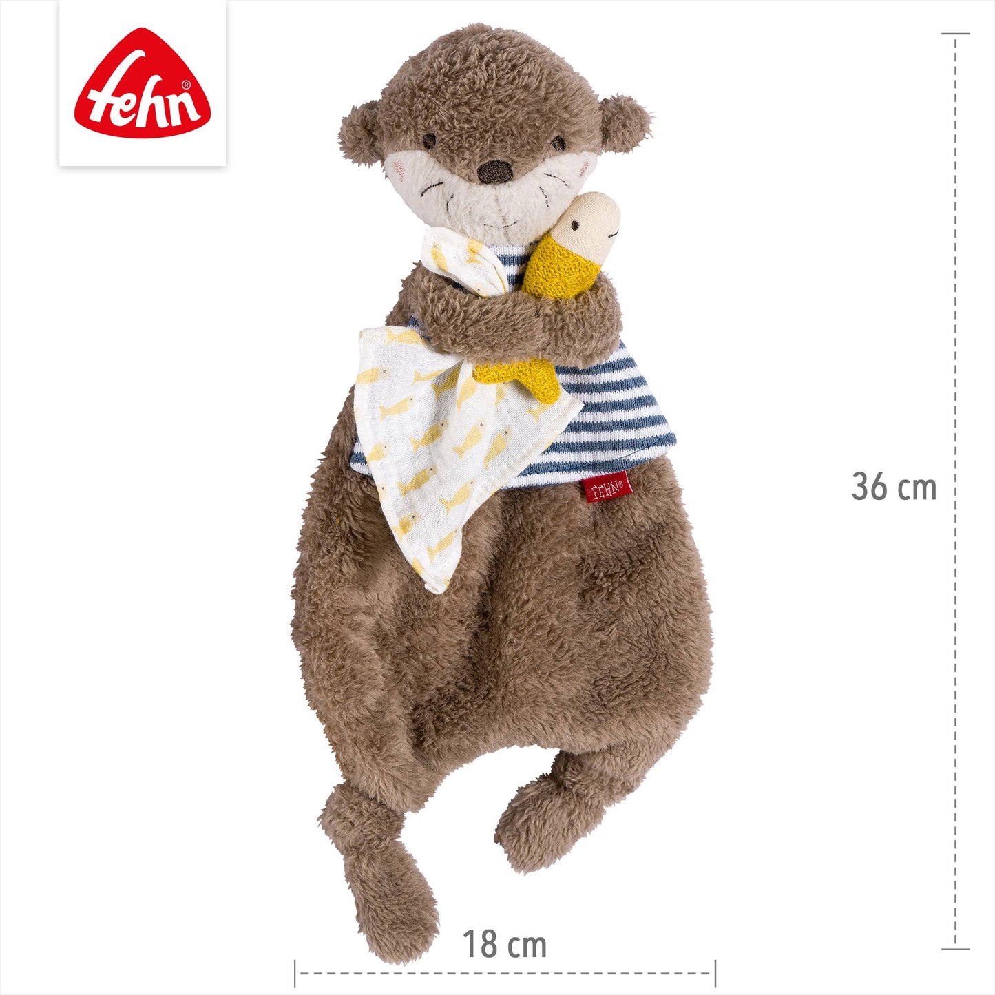 "Otter" Schmusetuch als Einschlafhilfe & Kuscheltuch von Fehn