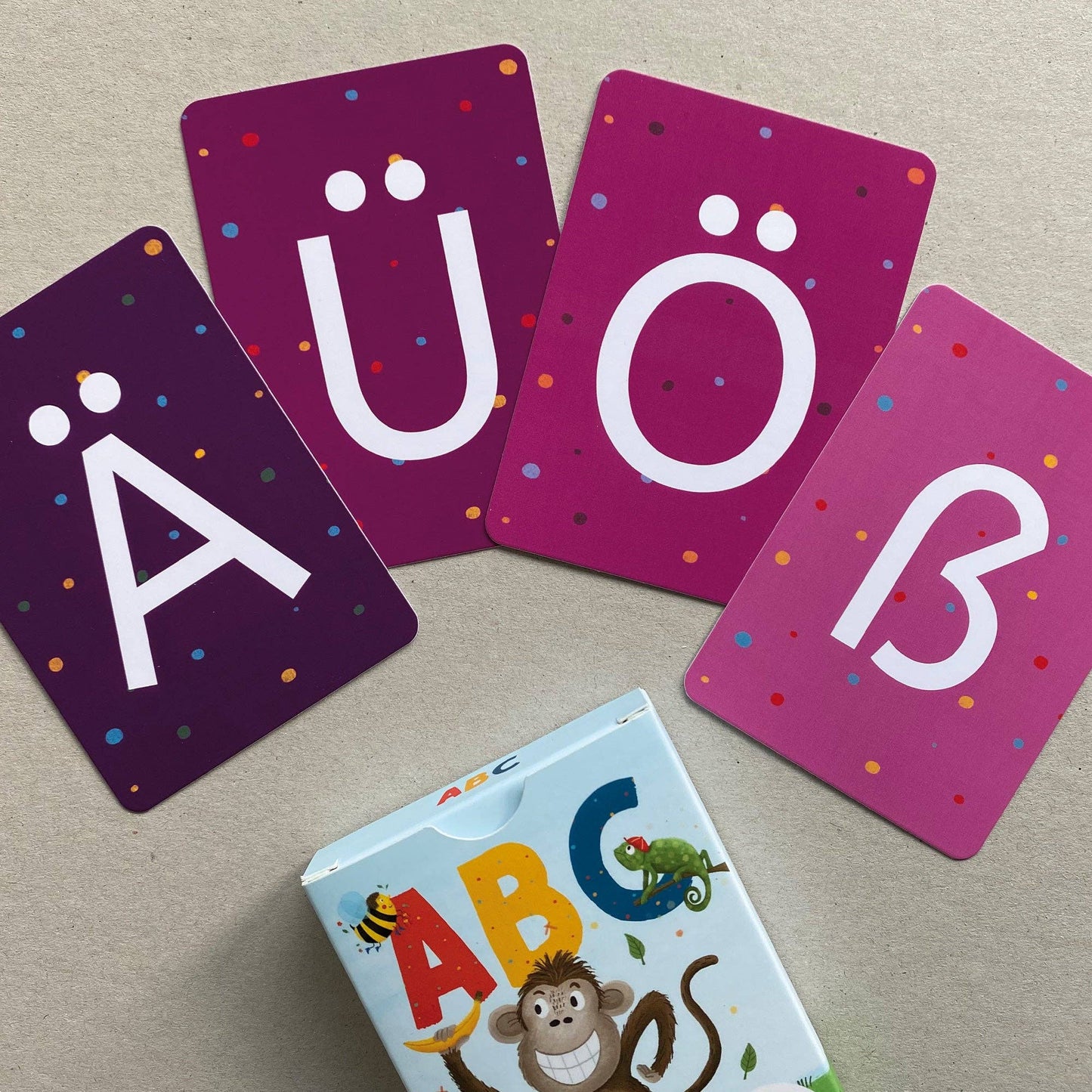 ABC-Kartenset mit 30 Buchstabenkarten und 10 Zahlenkarten von Rüsselfuchs