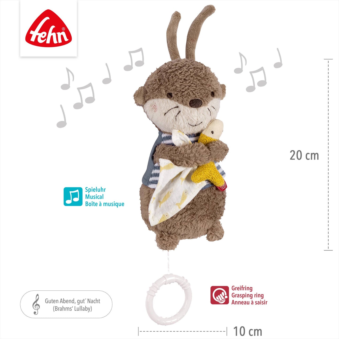 Spieluhr "Otter" von Fehn (Melodie: Guten Abend, Gute Nacht)