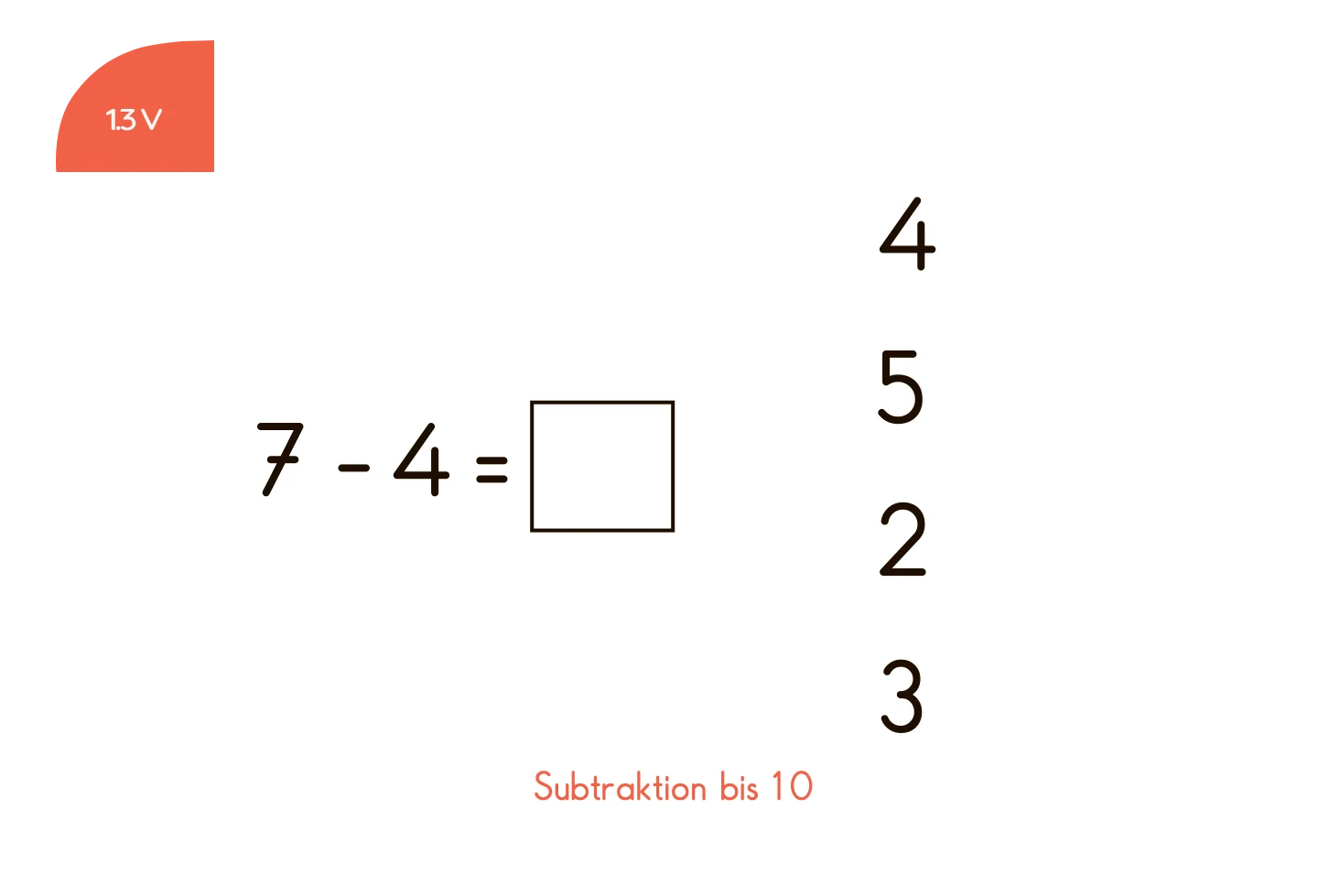 Kartensatz "Subtraktion bis 20" für den Lochkasten (1. Klasse)