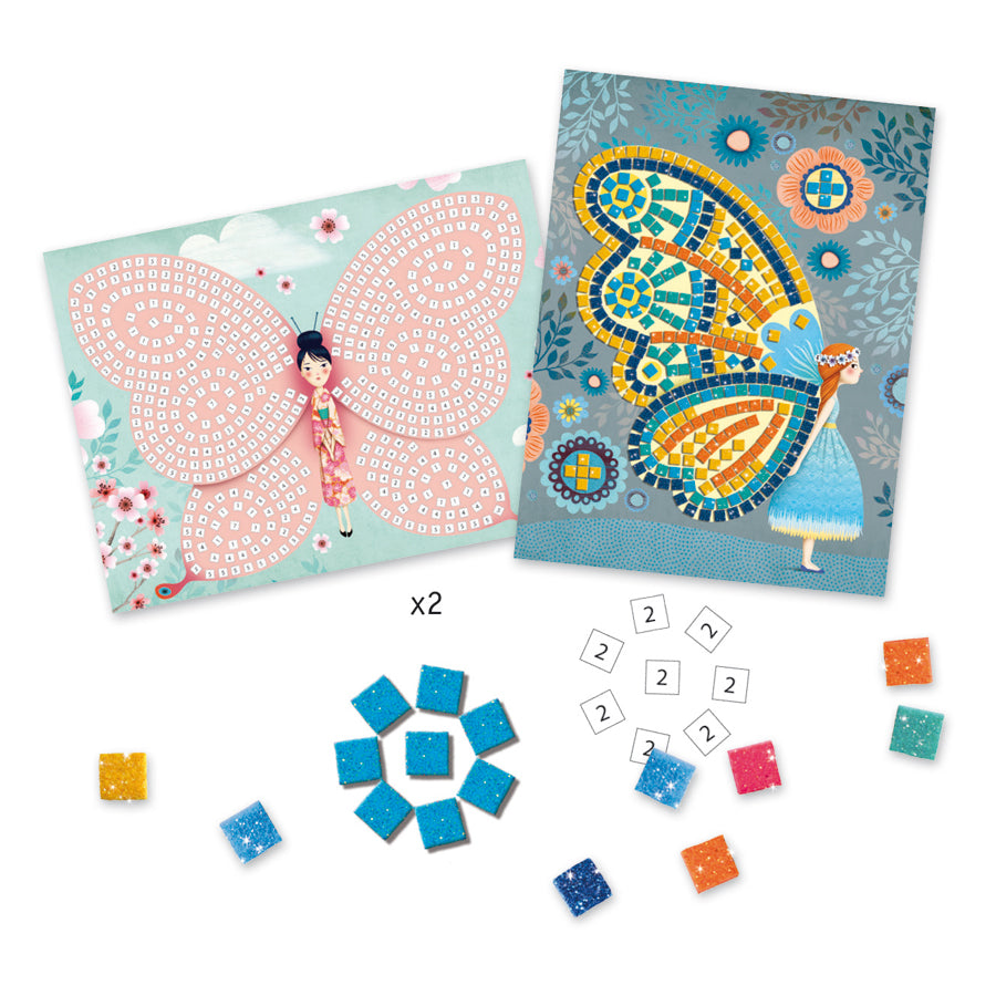 Mosaik-Bastelset "Schmetterlinge" von Djeco für Kinder ab 4 Jahren