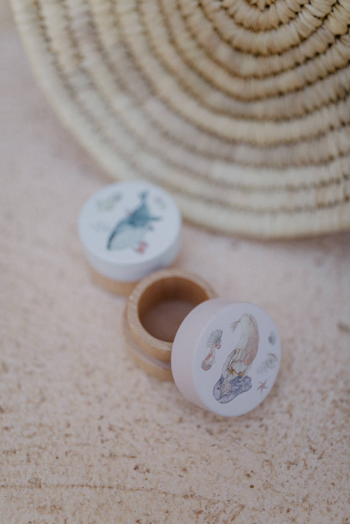 Milchzahn-/ Schmuckdose "Whale" mit Wal-Motiv von Leevje