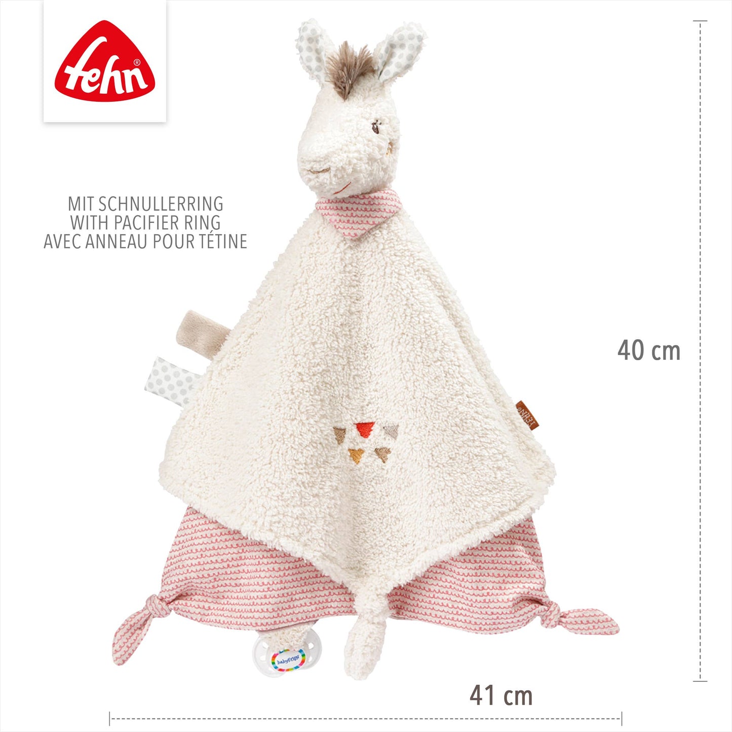 "Lama" Schmusetuch als Einschlafhilfe & Kuscheltuch von Fehn