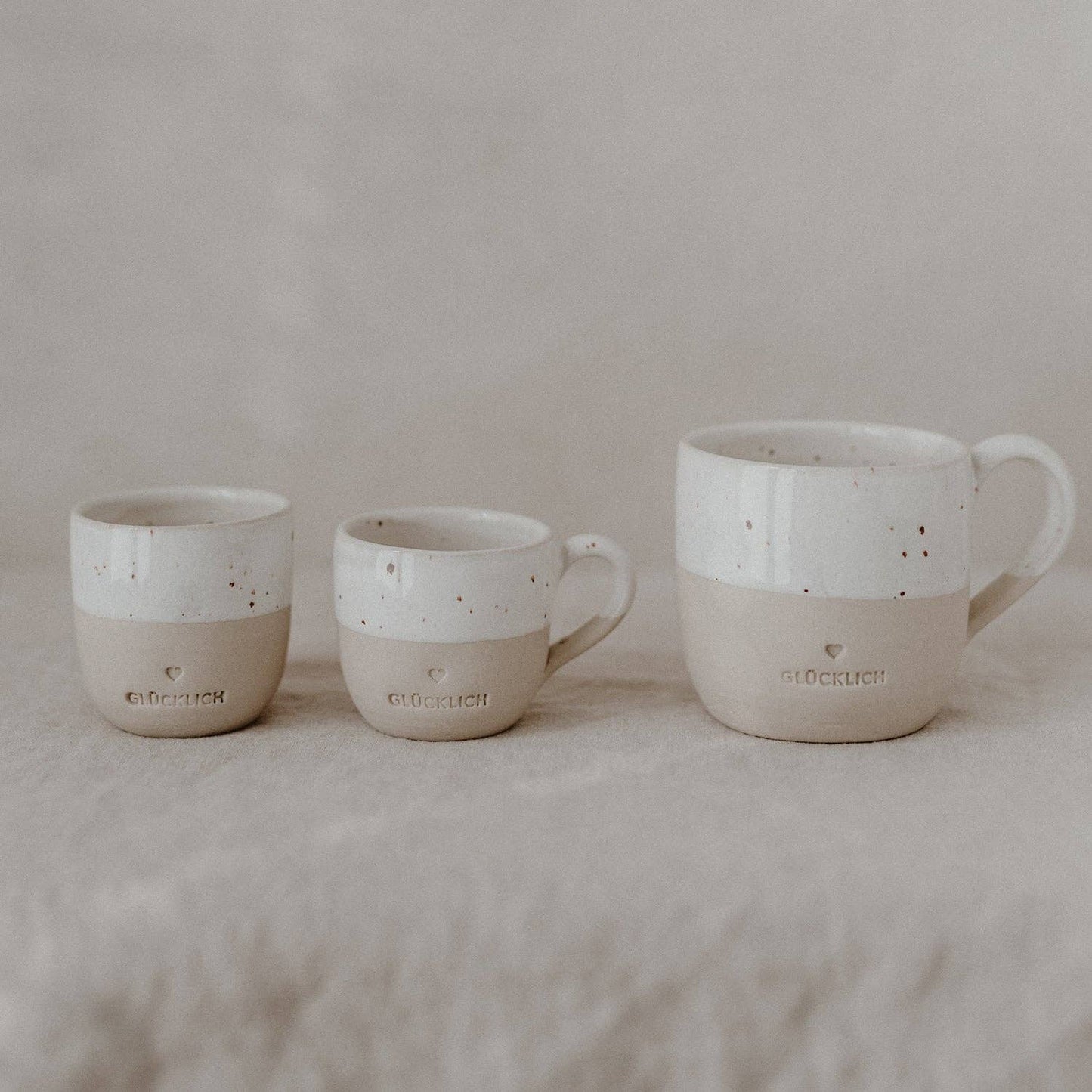 Capuccino Tasse "Glücklich" von EUlenschnitt