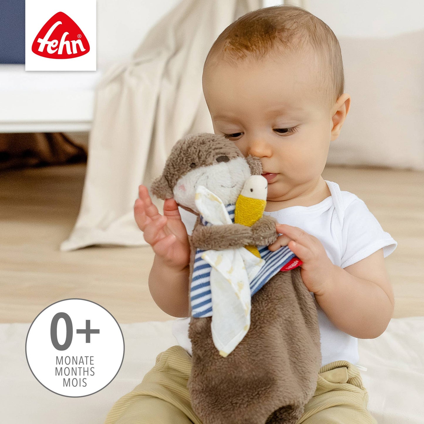 "Otter" Schmusetuch als Einschlafhilfe & Kuscheltuch von Fehn