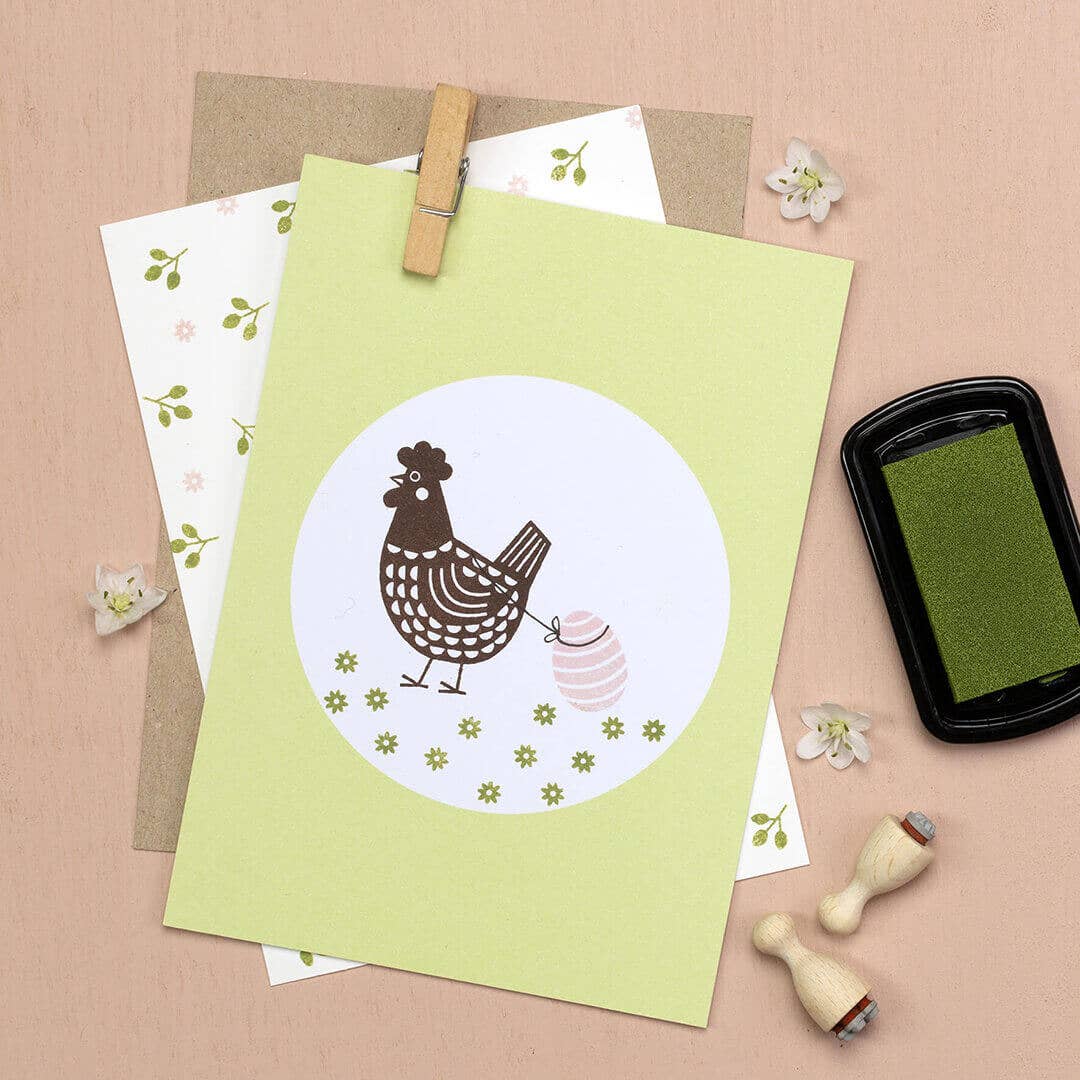 "Striped Easter Egg" Stamp by Perlenfischer