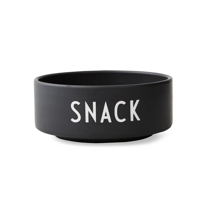 Schwarze "Snack" Snackschüssel von Design Letters aus Porzellan