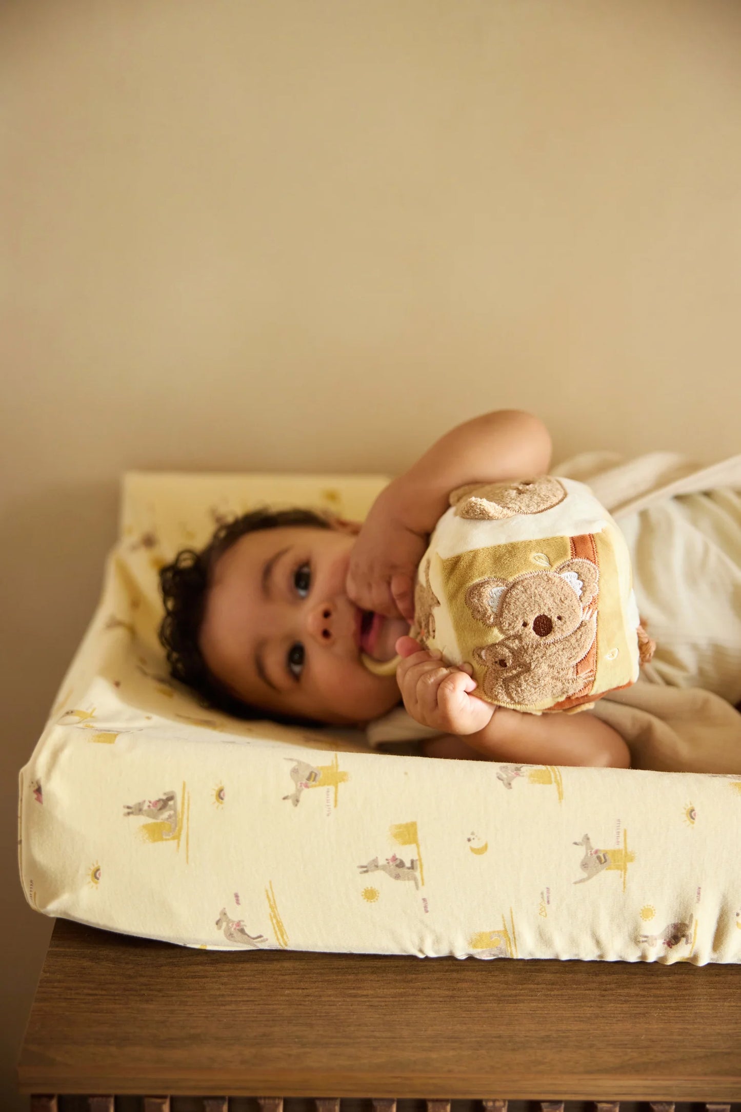 Jollein Aktivitätswürfel Kangaroots – Motorikspielzeug für Babys, ideal als Geschenk zur Geburt oder Babyparty