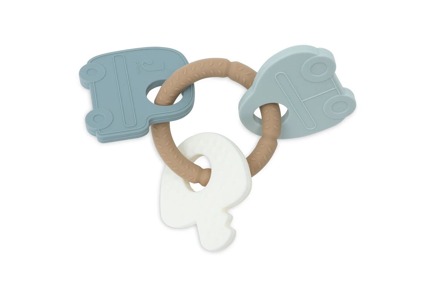 Jollein Beißring Schlüsselring On The Go – Babyspielzeug aus Silikon, Geschenk zur Geburt oder Babyparty