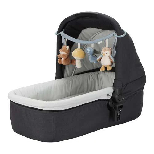 Little Dutch Kinderwagenkette Forest Friends in Blau mit Eichhörnchen, Pilz, Vogel und Pinguin an Babywanne befestigt – Babyspielzeug für Kinderwagen und Maxi-Cosi bei Burgfrollein