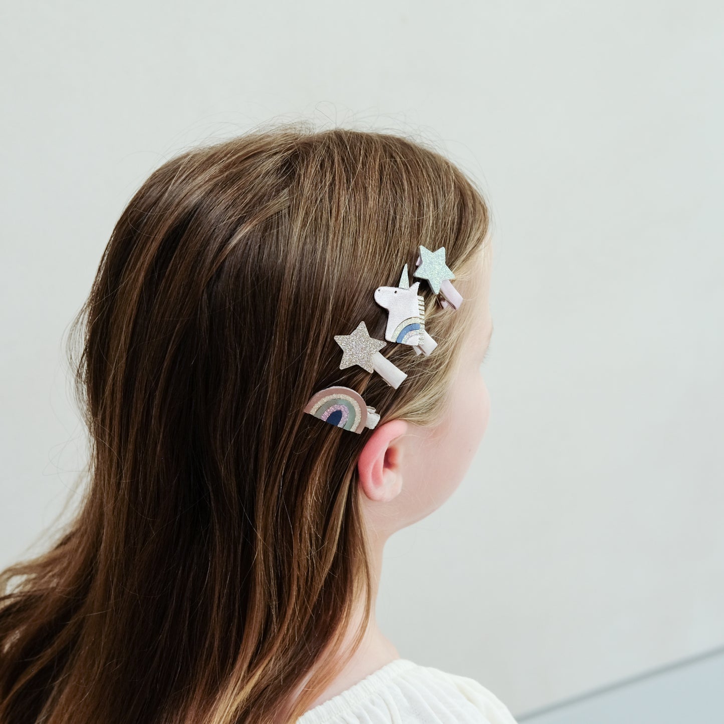 Kleine Einhorn-Haarspangen von Mimi & Lula, 8er-Set