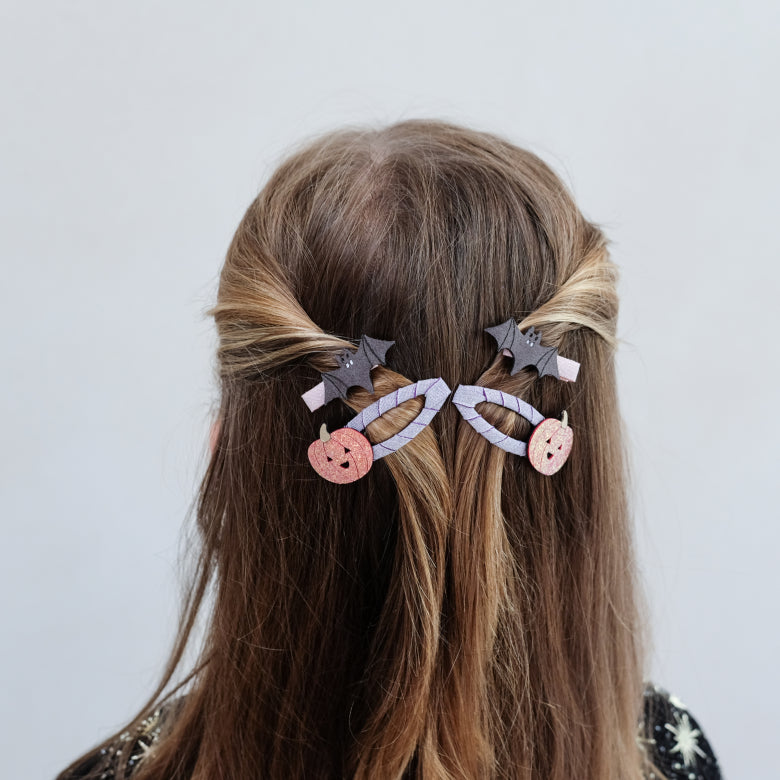 Kürbis-Haarspangen von Mimi & Lula, 4er-Set