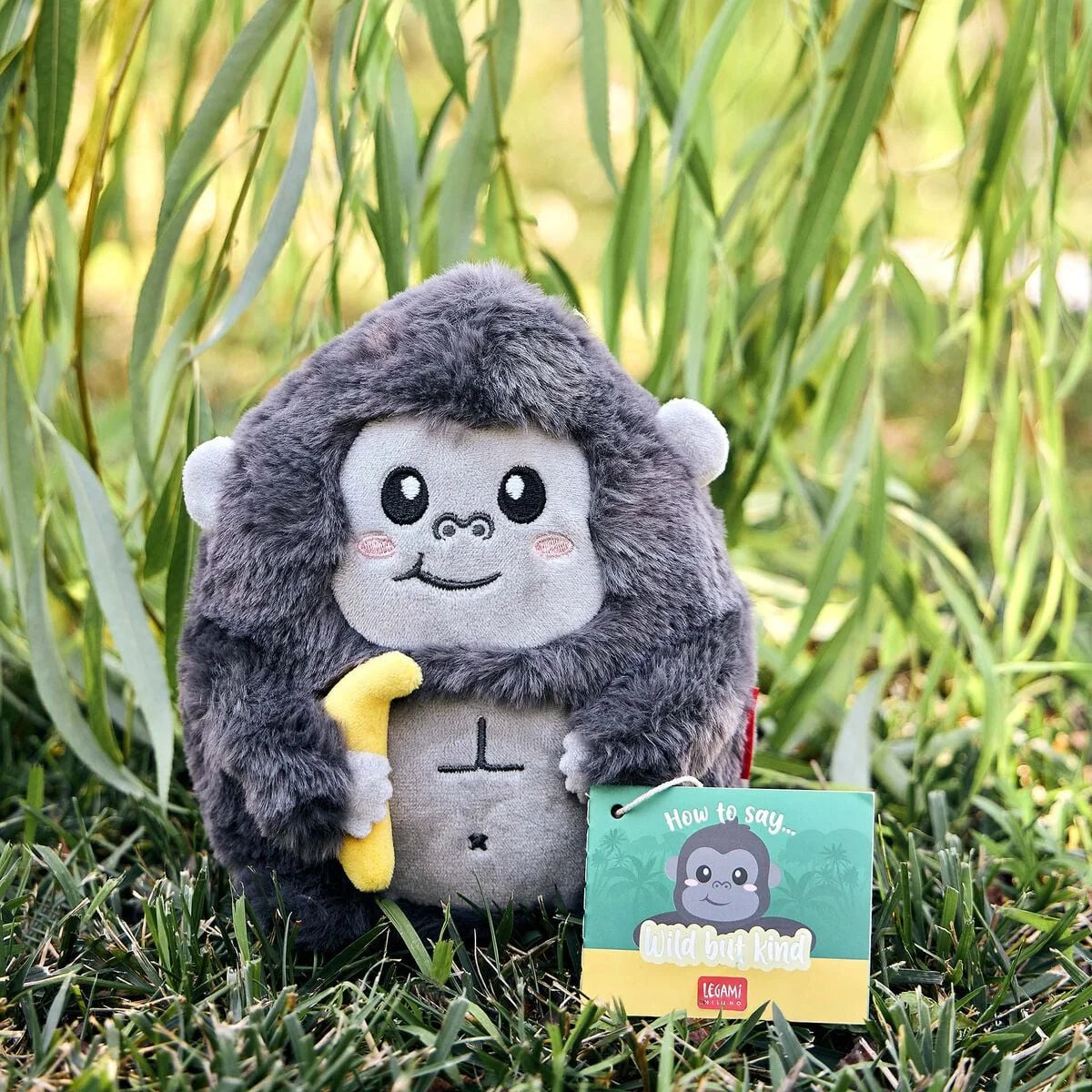 Weiches Plüschtier "Gorilla" von Legami aus der Wild but Kind-Kollektion
