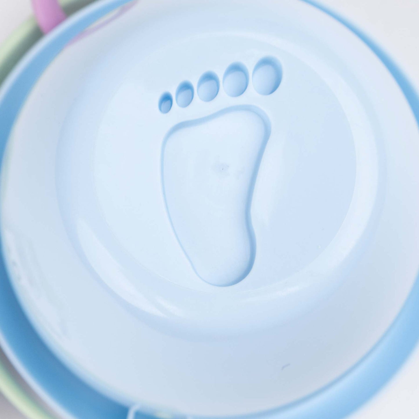 Mini Eimer "Babyfoot" mit Sandlöffel, pastell blau